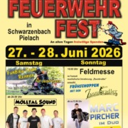 Feuwerwehr Fest Plakat Schwarzenbach 2 Tages Programm 27. und 28. Juni 2026