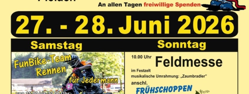 Feuwerwehr Fest Plakat Schwarzenbach 2 Tages Programm 27. und 28. Juni 2026