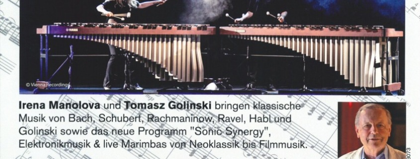 Einladung zu einem Konzert: Frühlingsbeginn mit Marimbaklägen. BGZ Hofstetten, 21.3.2026, 19 Uhr