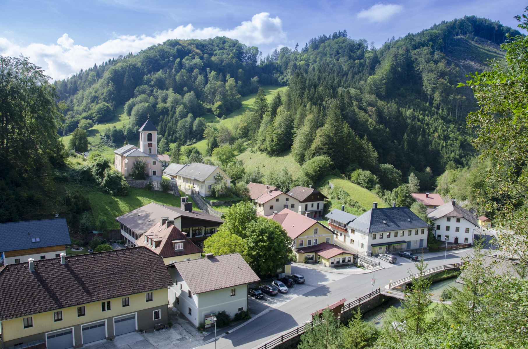Foto Ortsplatz Schwarzenbach an der Pielach