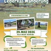 Einladung mit der Beschreibung der Route und den Anmeldeinformationen für die Leberkäs Wanderung am 29.5.2026 in Frankenfels