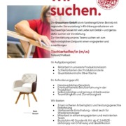 Stellenausschreibung Grassmann Sessel Tischlereihelfer/in Teilzeit Vollzeit