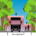 Clipart Lastauto abstände Sträucher und Bäume
