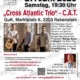 Plakat Gitarrenkonzert 3 männliche Gitarristen Cross Atlantic Trio