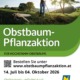 Frau pflanzt einen Obstbaum Pflanzaktion von 14. Juli bis 04. Oktober 2026