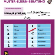 Termine Mutter-Eltern-Beratung Schwarzenbach an der Pielach