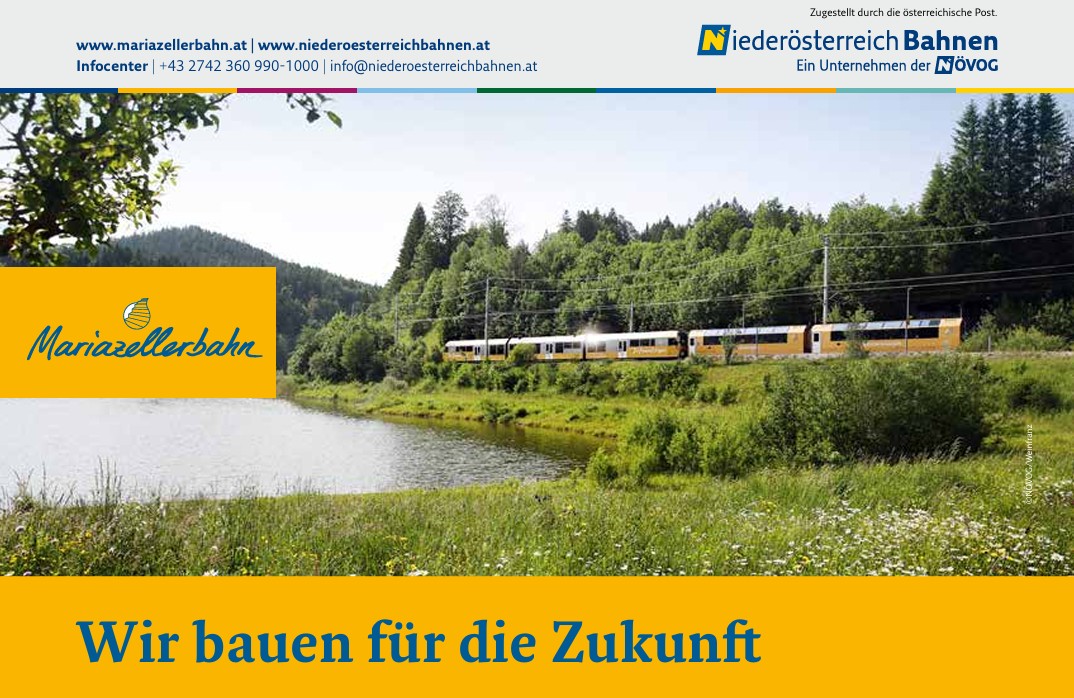 Bild mit der Mariazellerbahn und Naturlandschaft